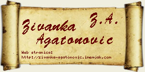 Živanka Agatonović vizit kartica